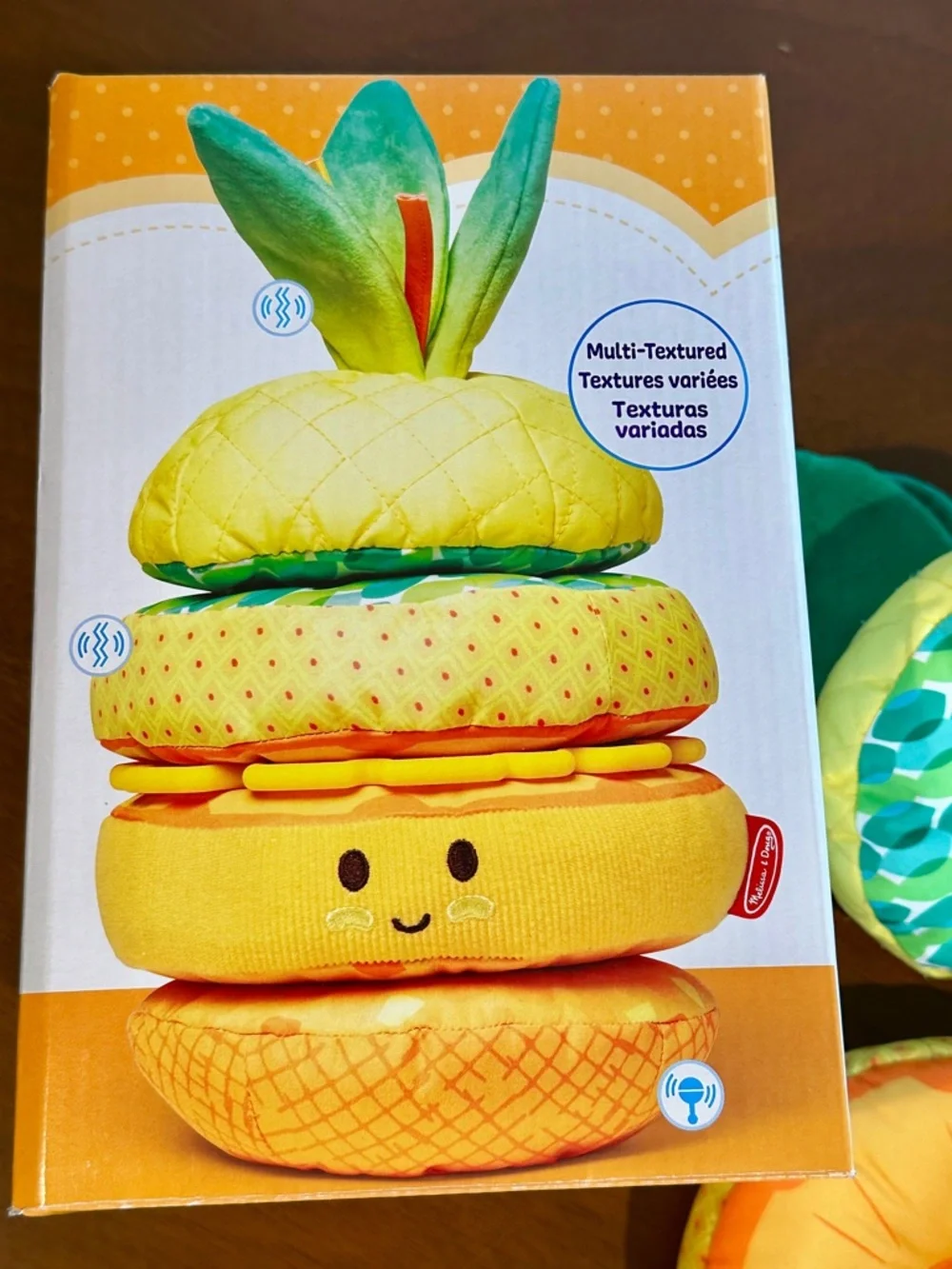Melissa & Doug Plush Pineapple Stacking Toy - Yellow & Green